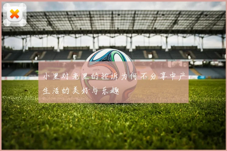 小里对老里的控诉为何不分享中产生活的美好与乐趣